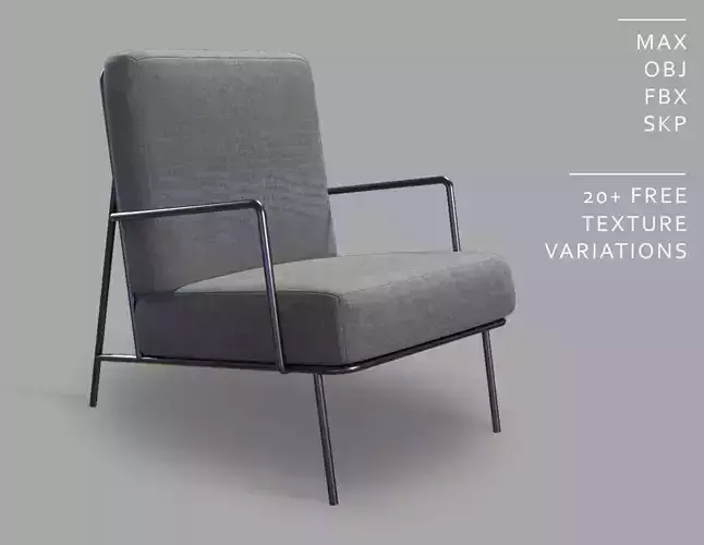 Modern Metallic Frame Armchair - A022