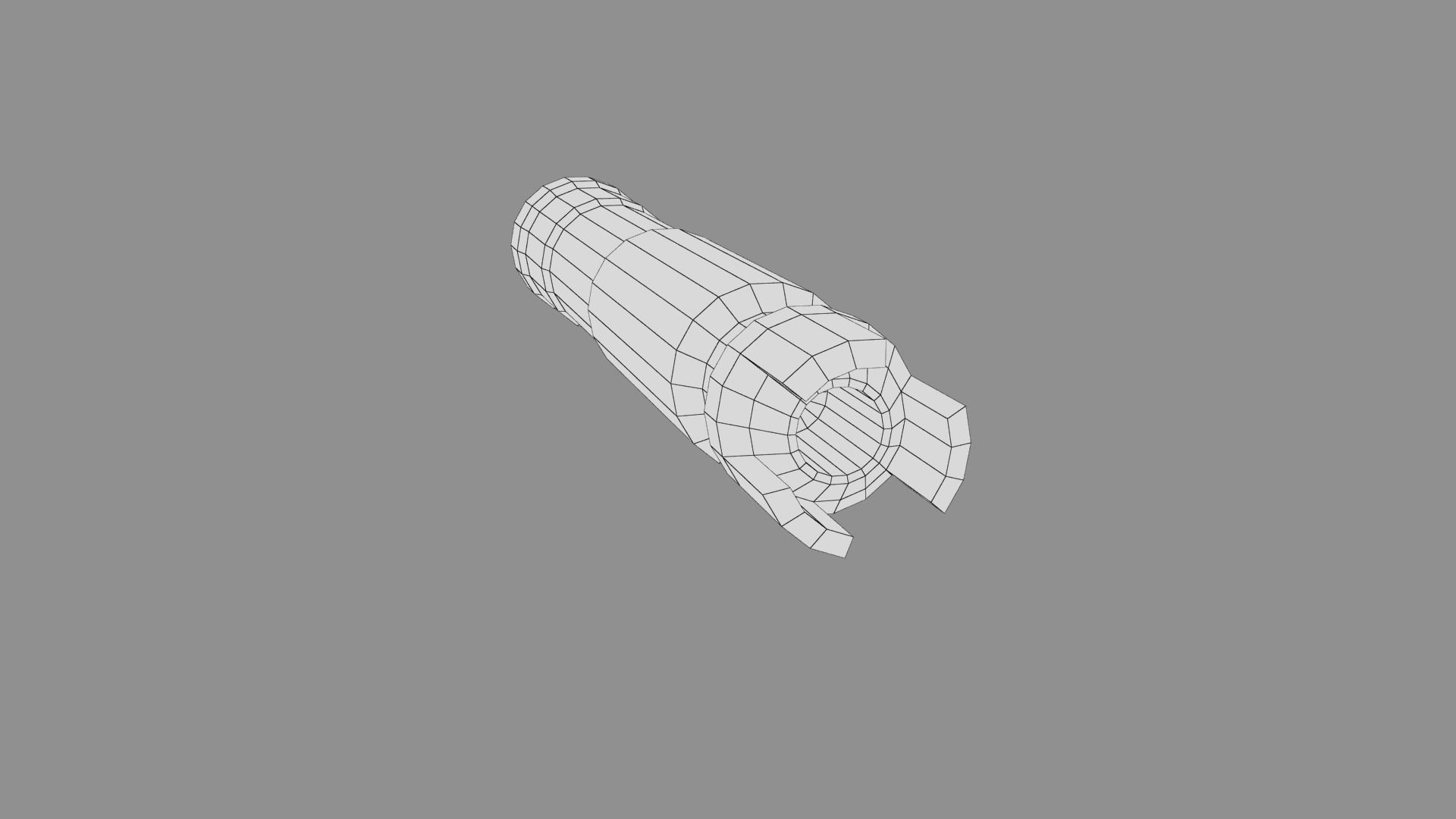 Cartoon Robot Turret Low-poly 3D model_44