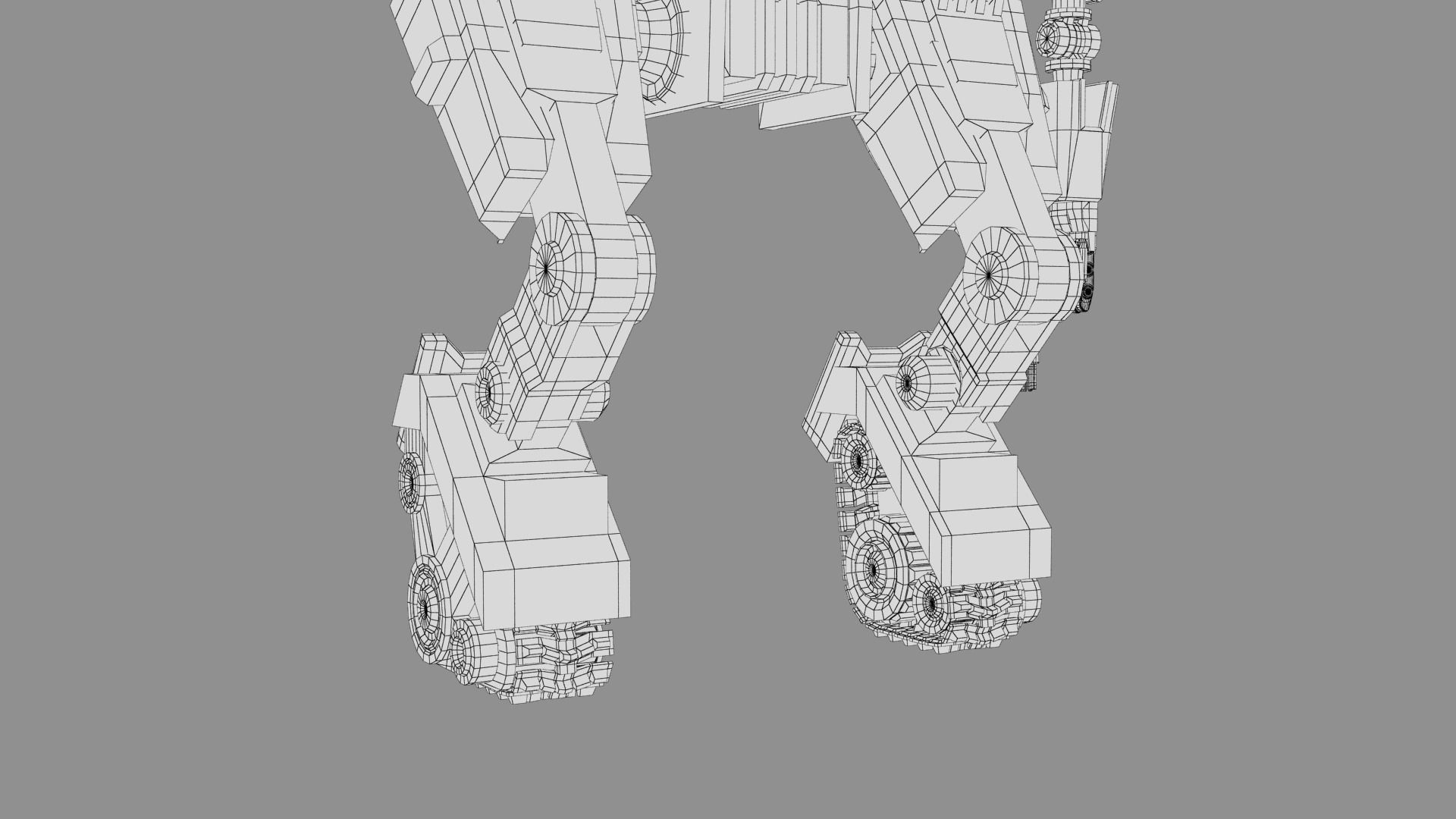 Cartoon Robot Turret Low-poly 3D model_39