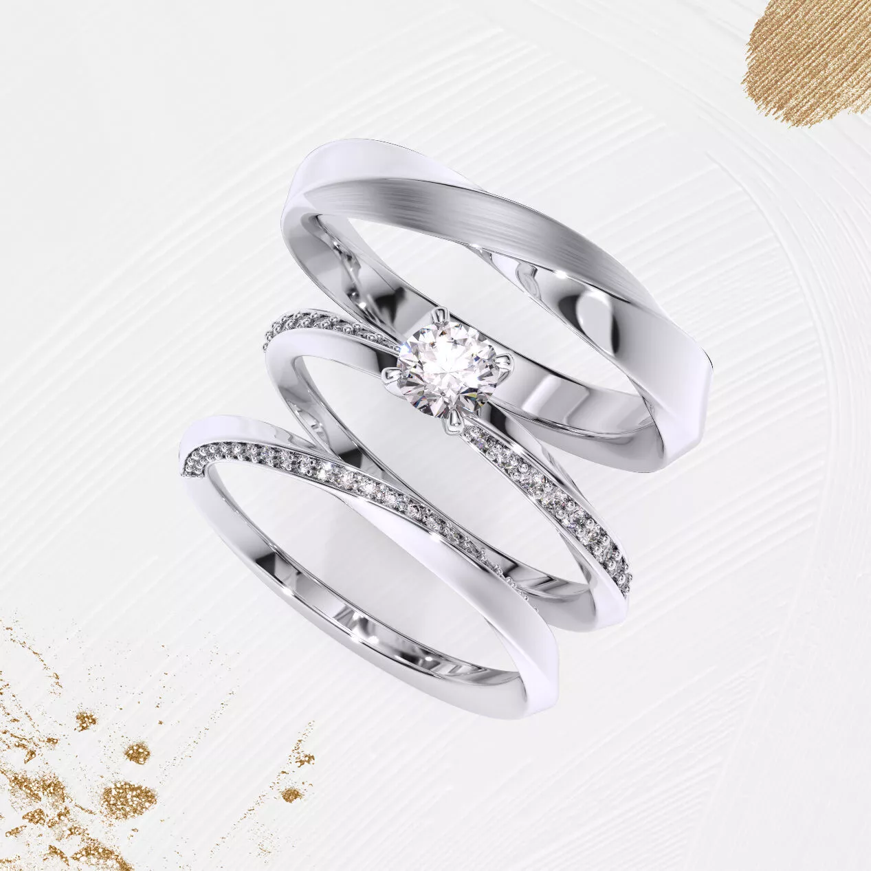 COUPLE RING MY016 3D print model