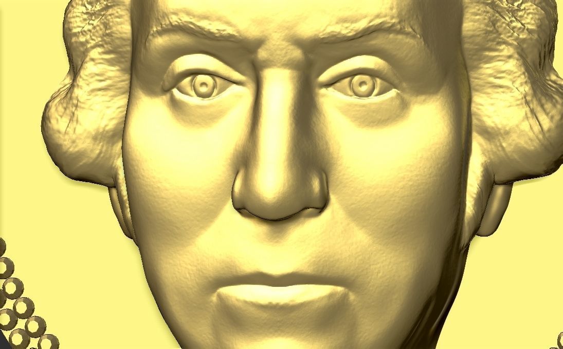 George Washington medallion pendant 3D printing ready stl obj 3D print model_18