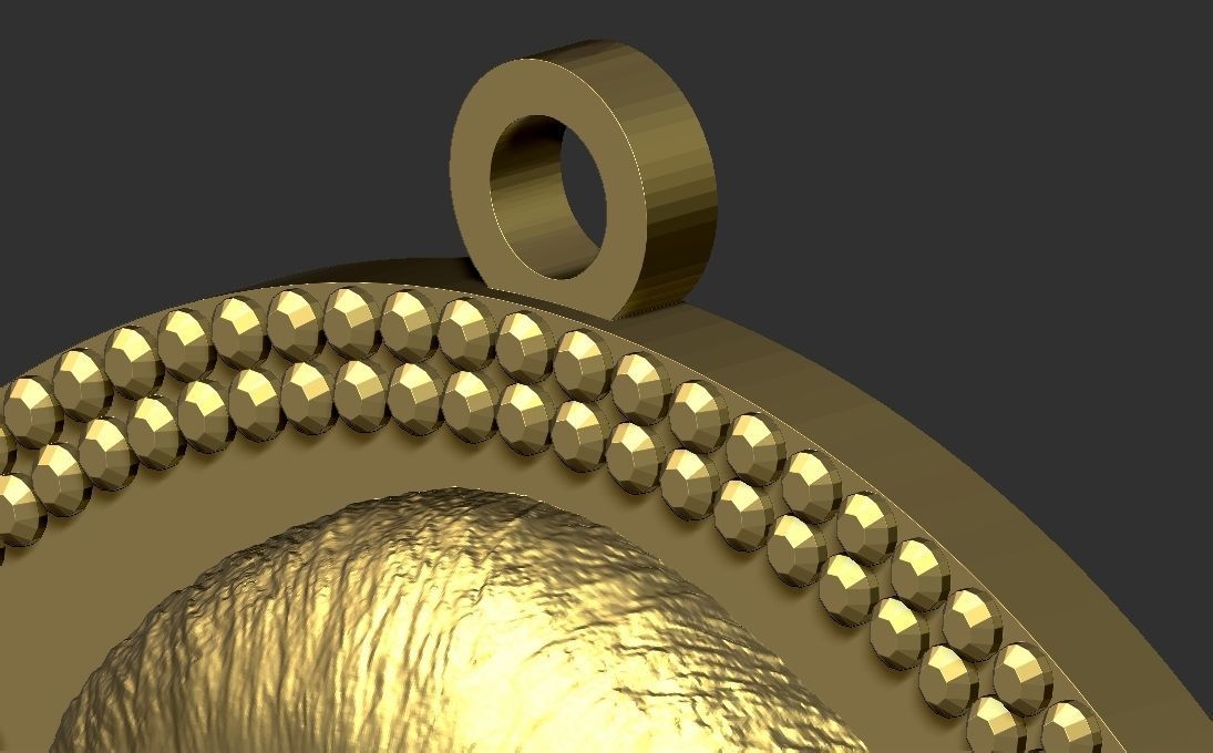 George Washington medallion pendant 3D printing ready stl obj 3D print model_25