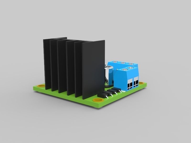 L298N Stepper Motor Driver 3D model_4