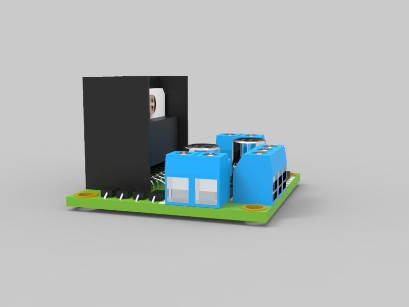 L298N Stepper Motor Driver 3D model_5