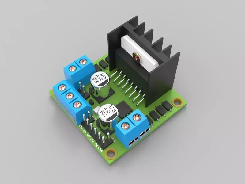 L298N Stepper Motor Driver 3D model_0