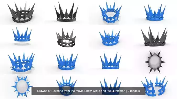 Crowns of Ravenna from the movie Snow White and the Huntsman 3D Model Collection
