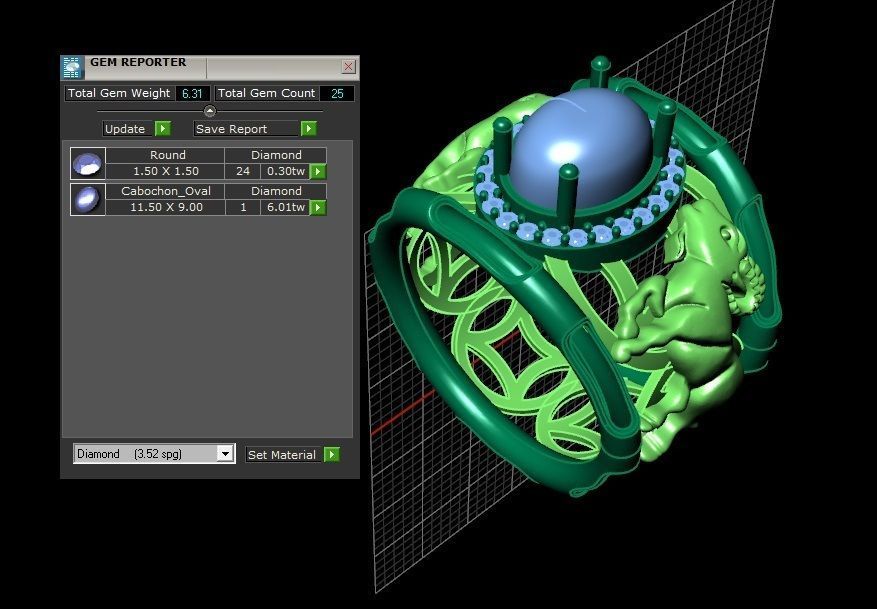 RING GOAT 3D print model_3