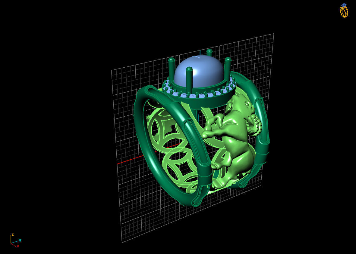 RING GOAT 3D print model_1