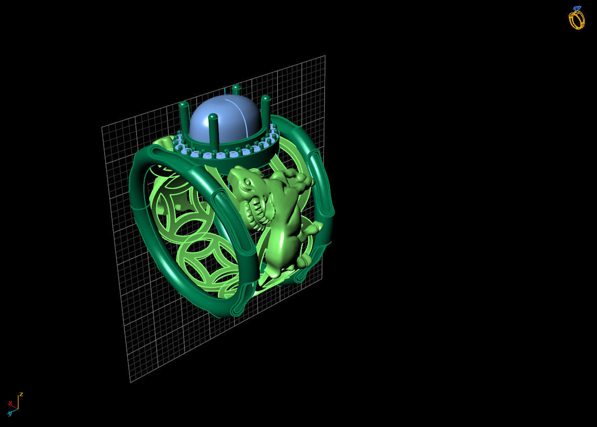 RING GOAT 3D print model_2