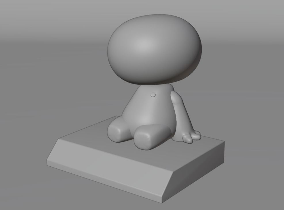 BayMax Bobbleheads Figure  Low-poly 3D model_3