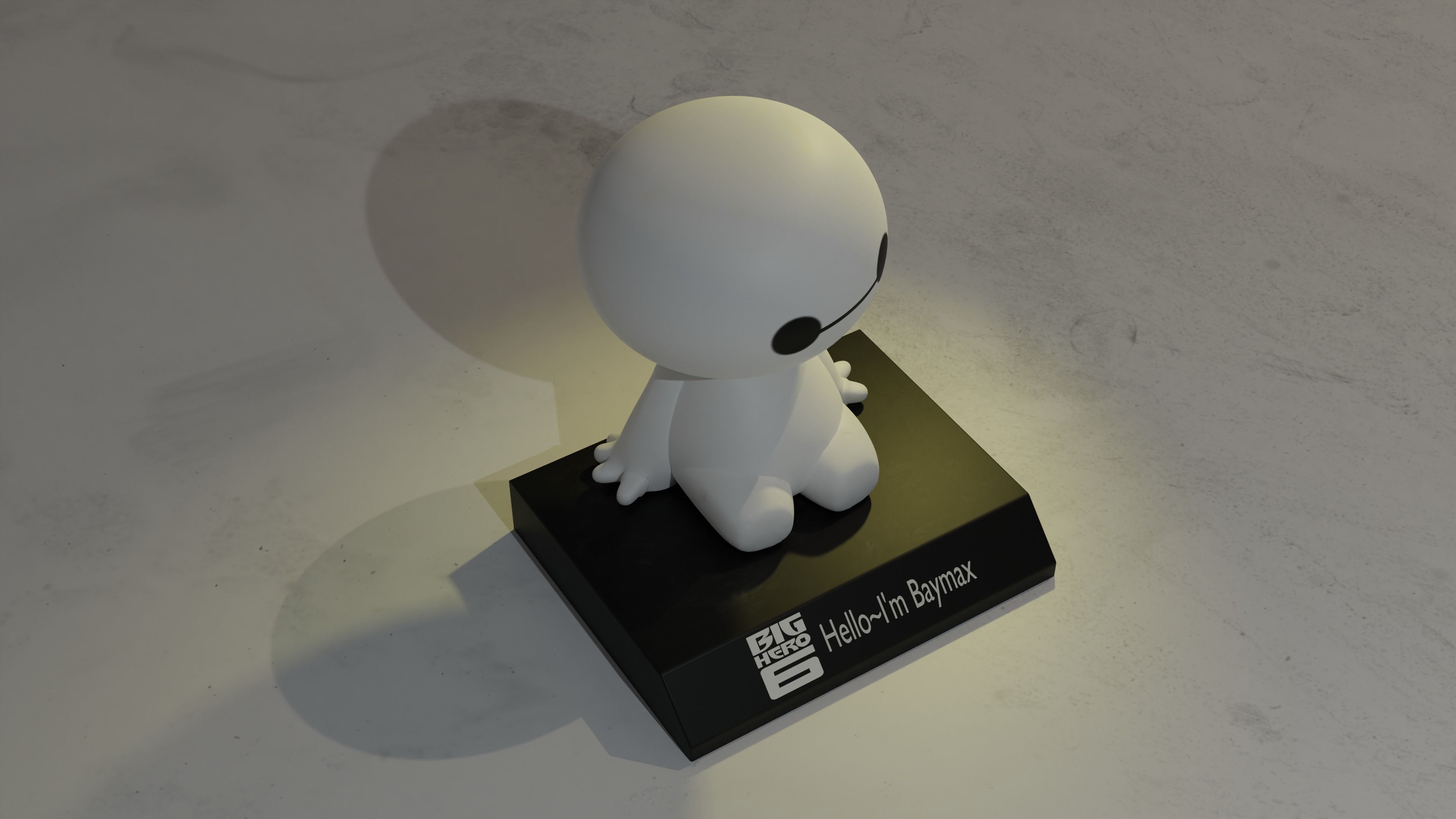 BayMax Bobbleheads Figure  Low-poly 3D model_1