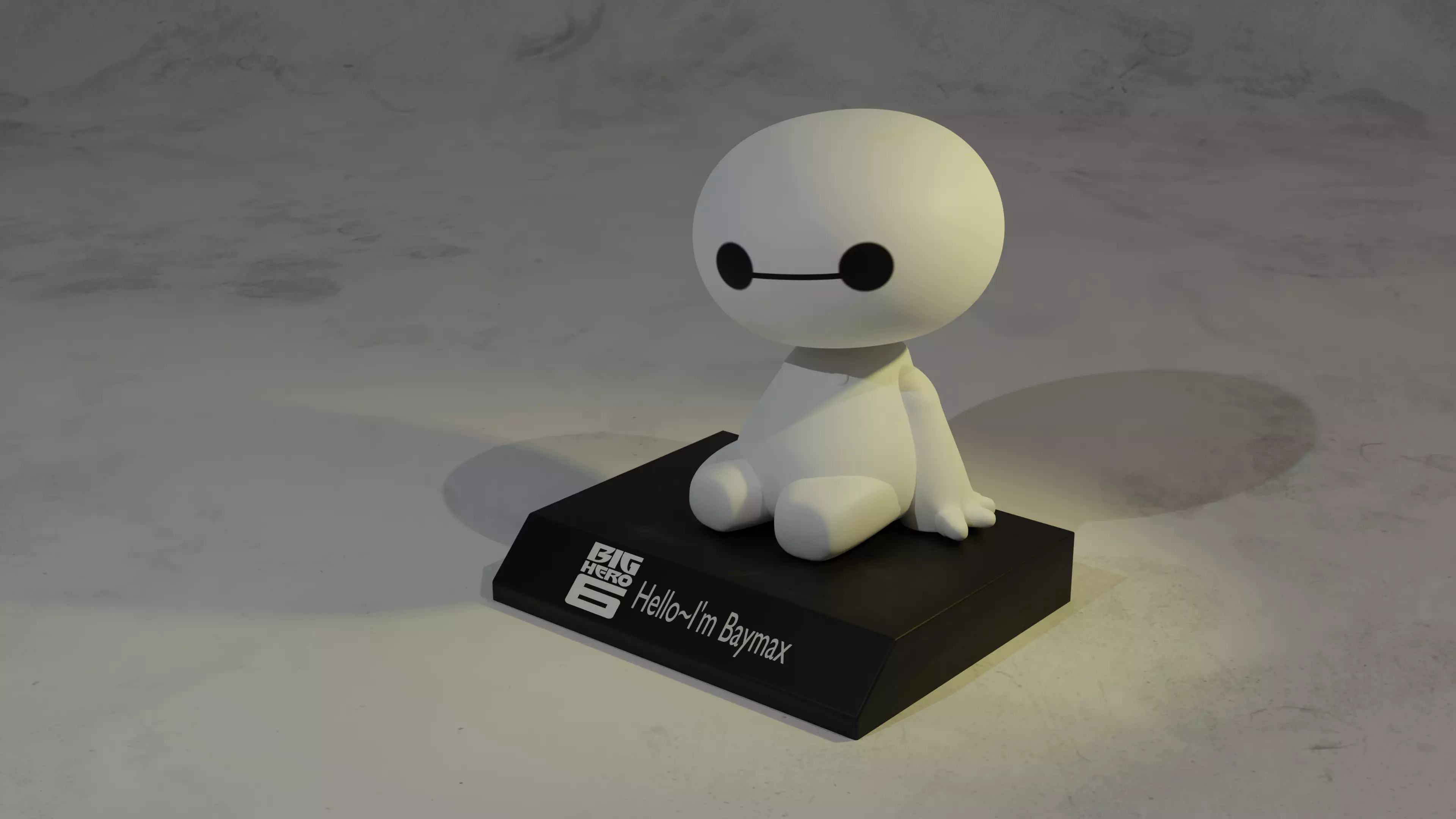 BayMax Bobbleheads Figure  Low-poly 3D model_0