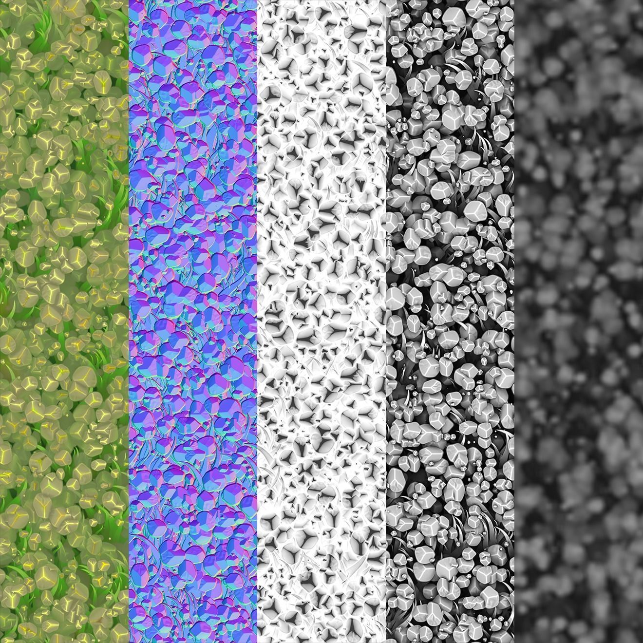 Gravel Small Stones Little Rocks Pebbles PBR seamless material  Texture_6