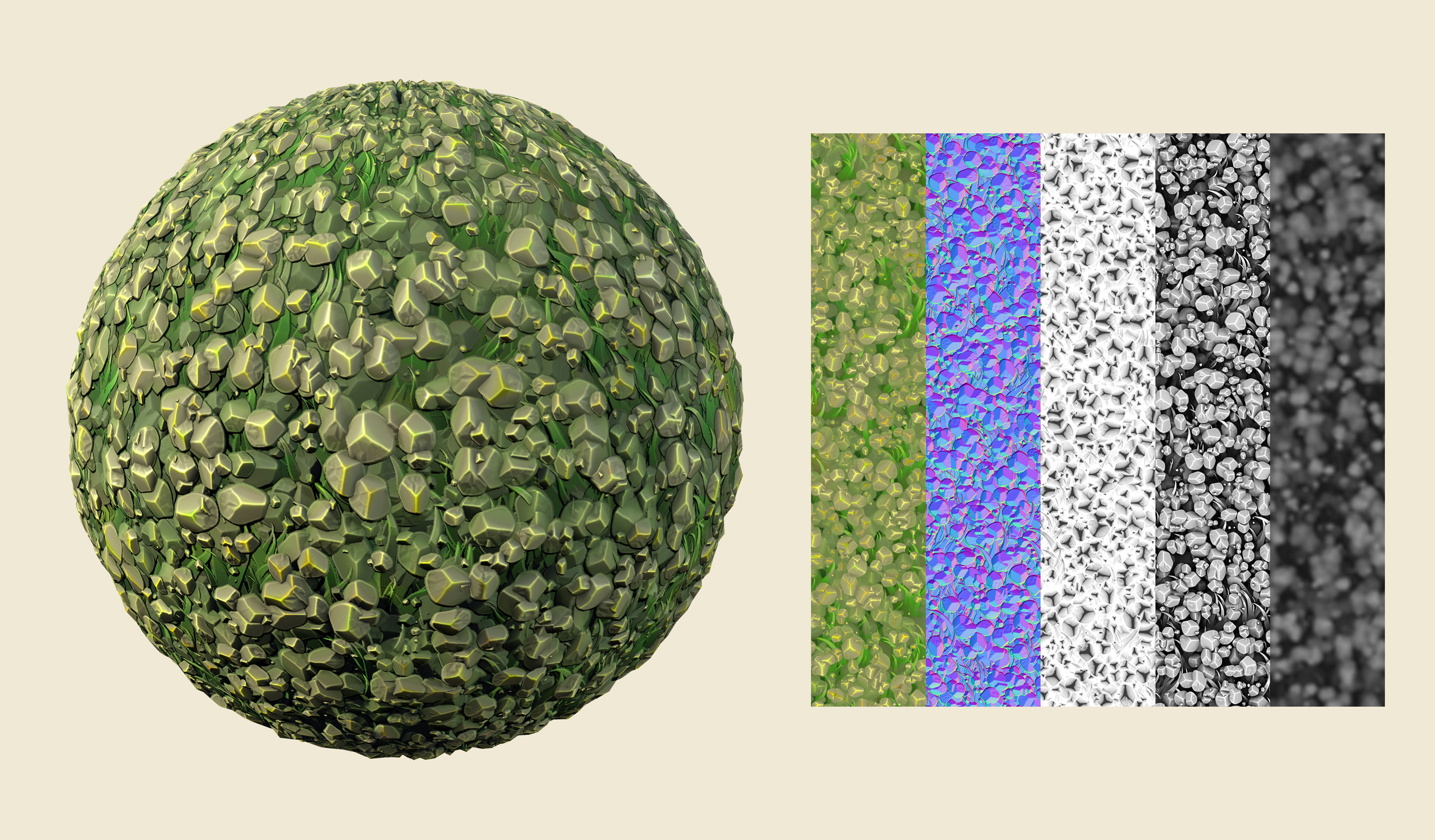 Gravel Small Stones Little Rocks Pebbles PBR seamless material  Texture_5