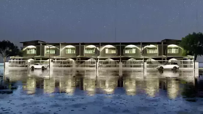 Row House Real Project 3D model