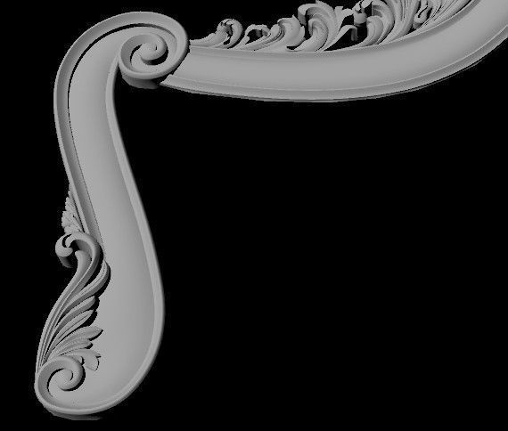 bed headboard 3D model_2