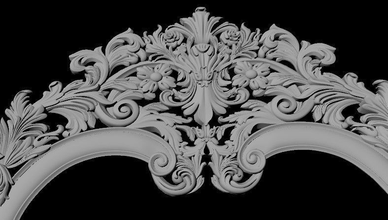 bed headboard 3D model_1