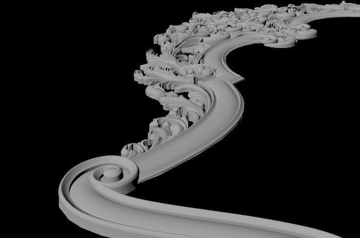 bed headboard 3D model_3