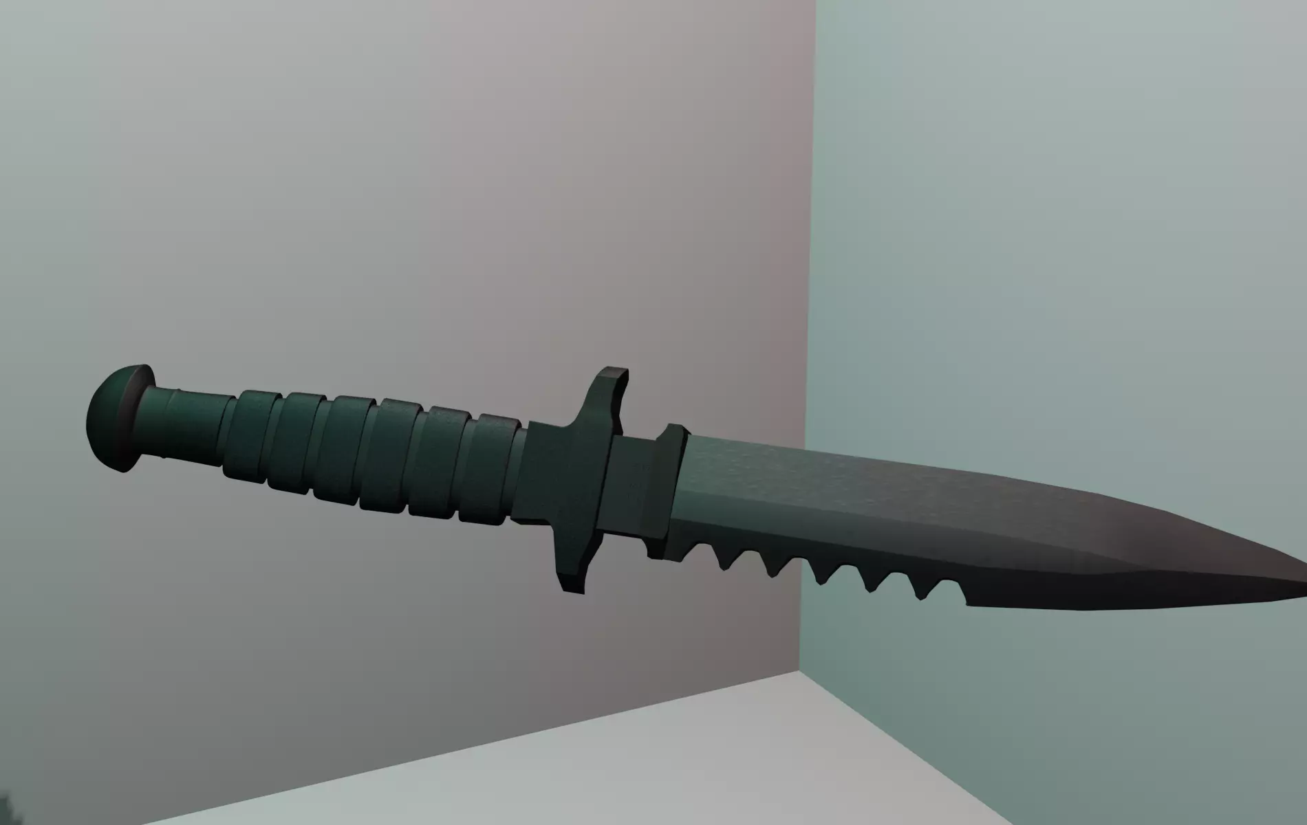 Knife the Black Raven Low-poly 3D model_0