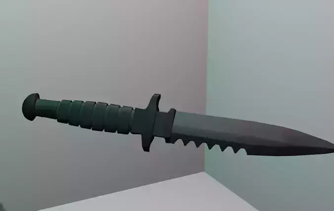 Knife the Black Raven Low-poly 3D model