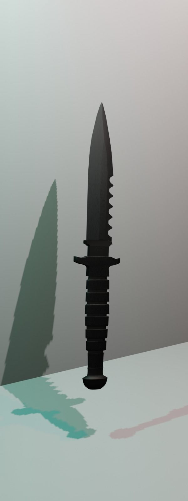 Knife the Black Raven Low-poly 3D model_1