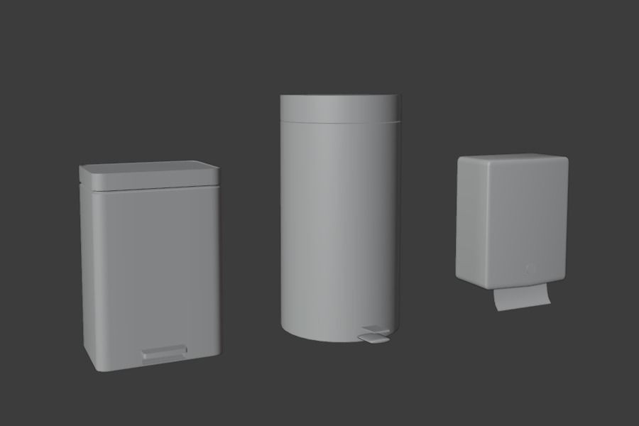 WC Stuffs Free low-poly 3D model_1