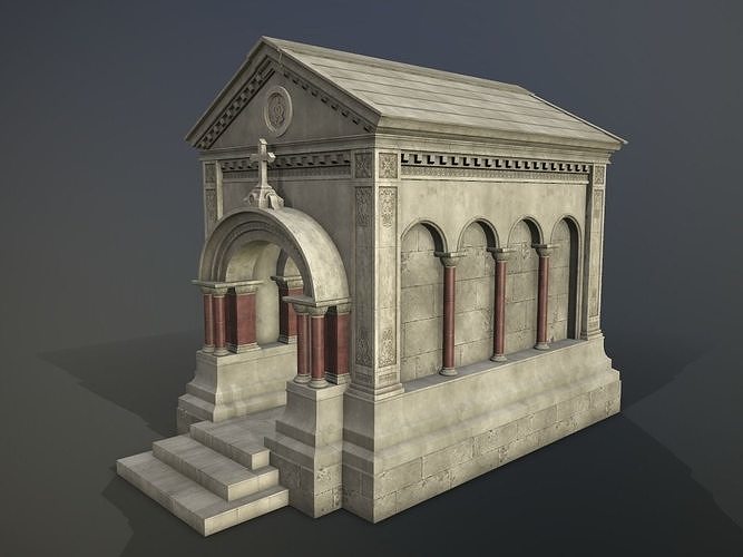 Mausoleum Low-poly 3D model