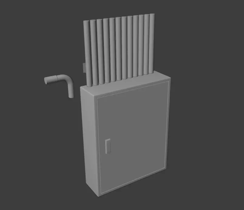 Electric box - LowPoly Free low-poly 3D model_0