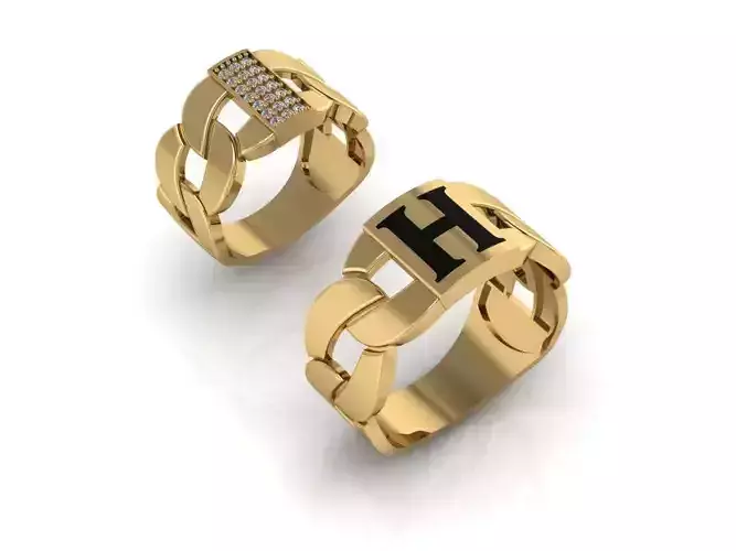 Rings two gold plated