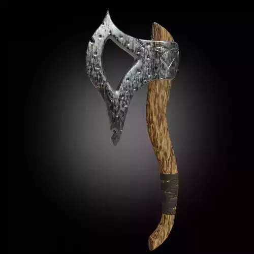 Battle-axe Weapon PBR Low-poly game ready