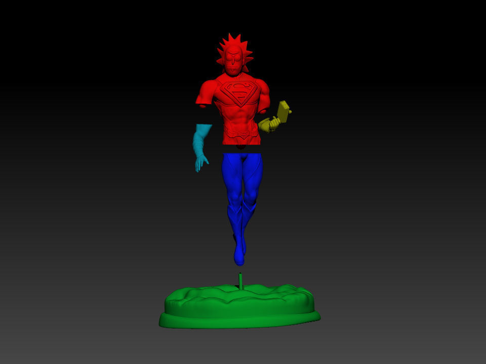 WHAT IF RICK SANCHEZ SUPERMAN RICK AND MORTY 3D print model_1