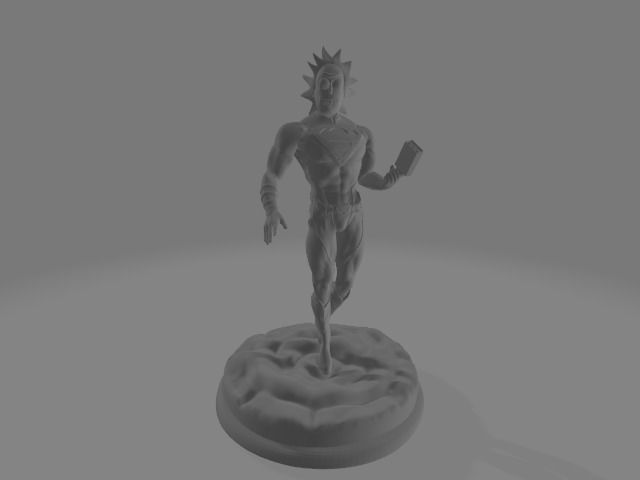 WHAT IF RICK SANCHEZ SUPERMAN RICK AND MORTY 3D print model_4