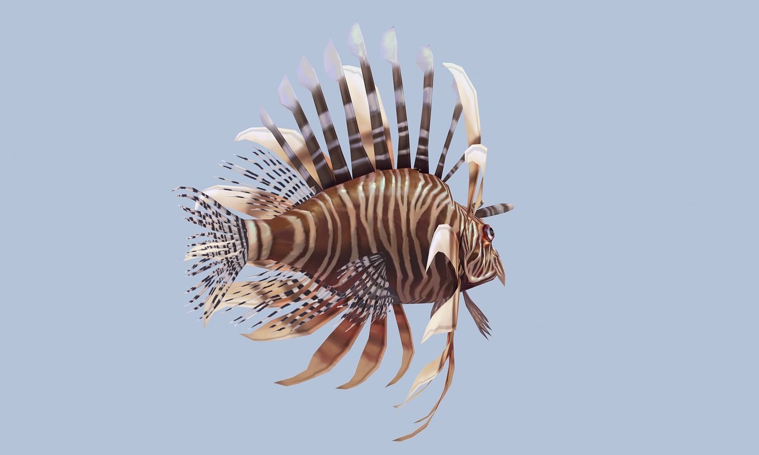 animated lionfish Low-poly 3D model_6