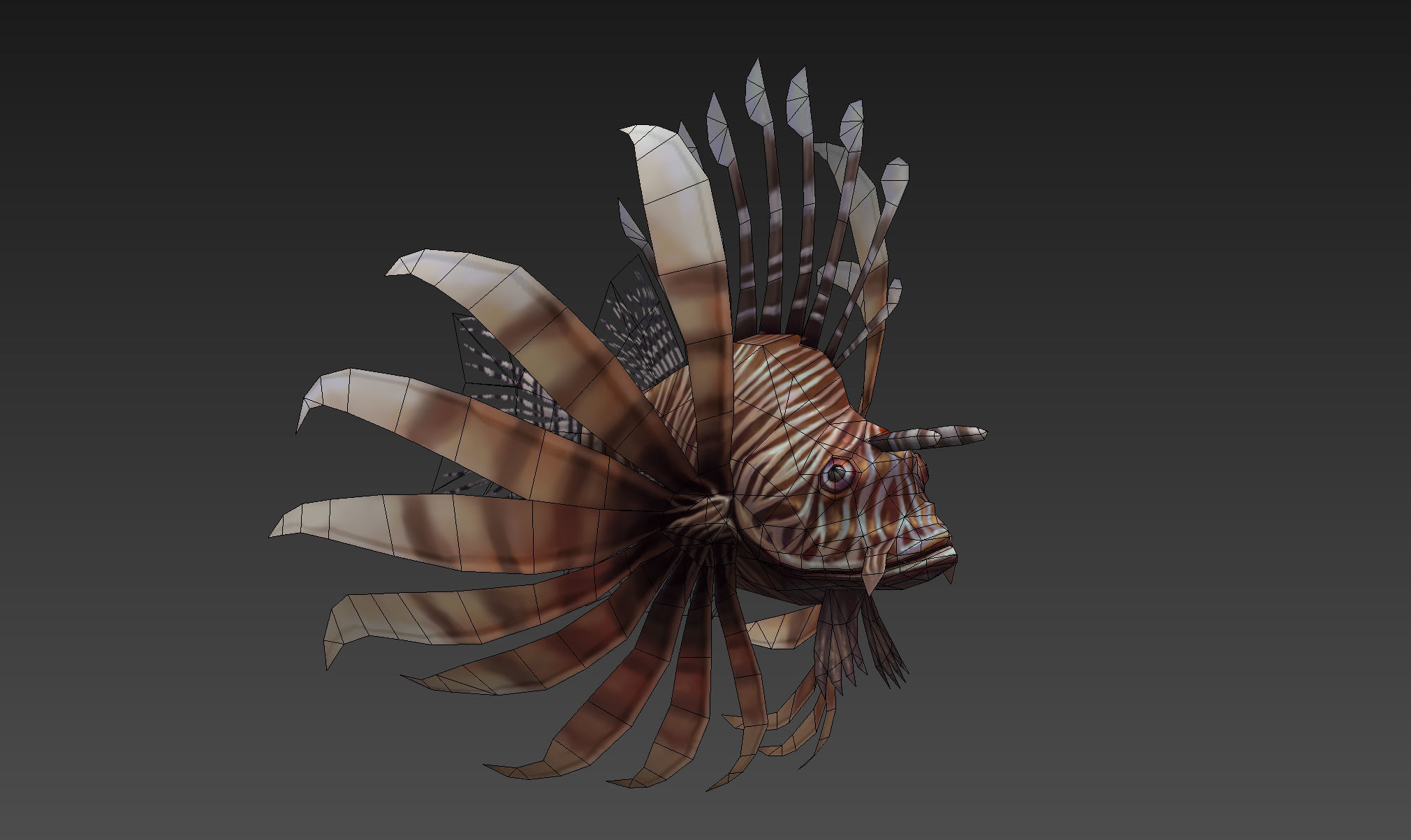 animated lionfish Low-poly 3D model_11