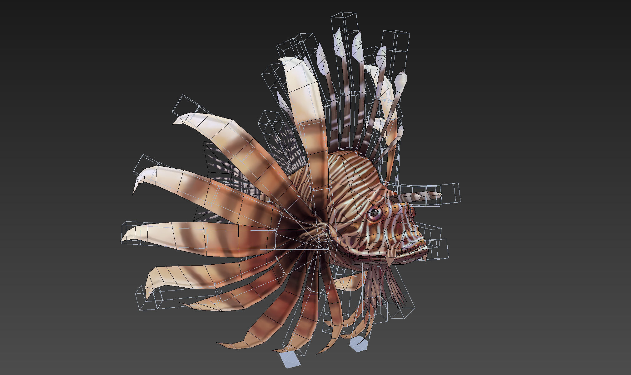 animated lionfish Low-poly 3D model_10