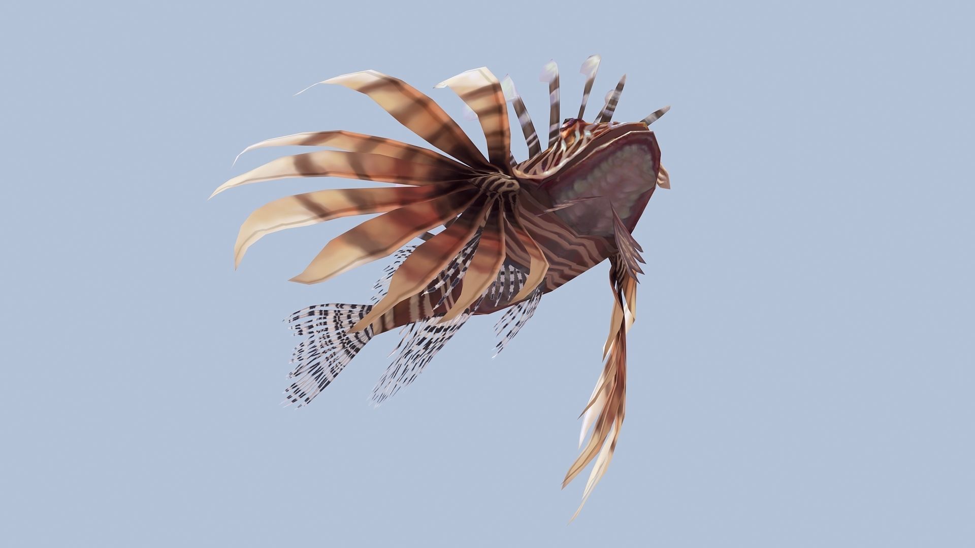 animated lionfish Low-poly 3D model_8
