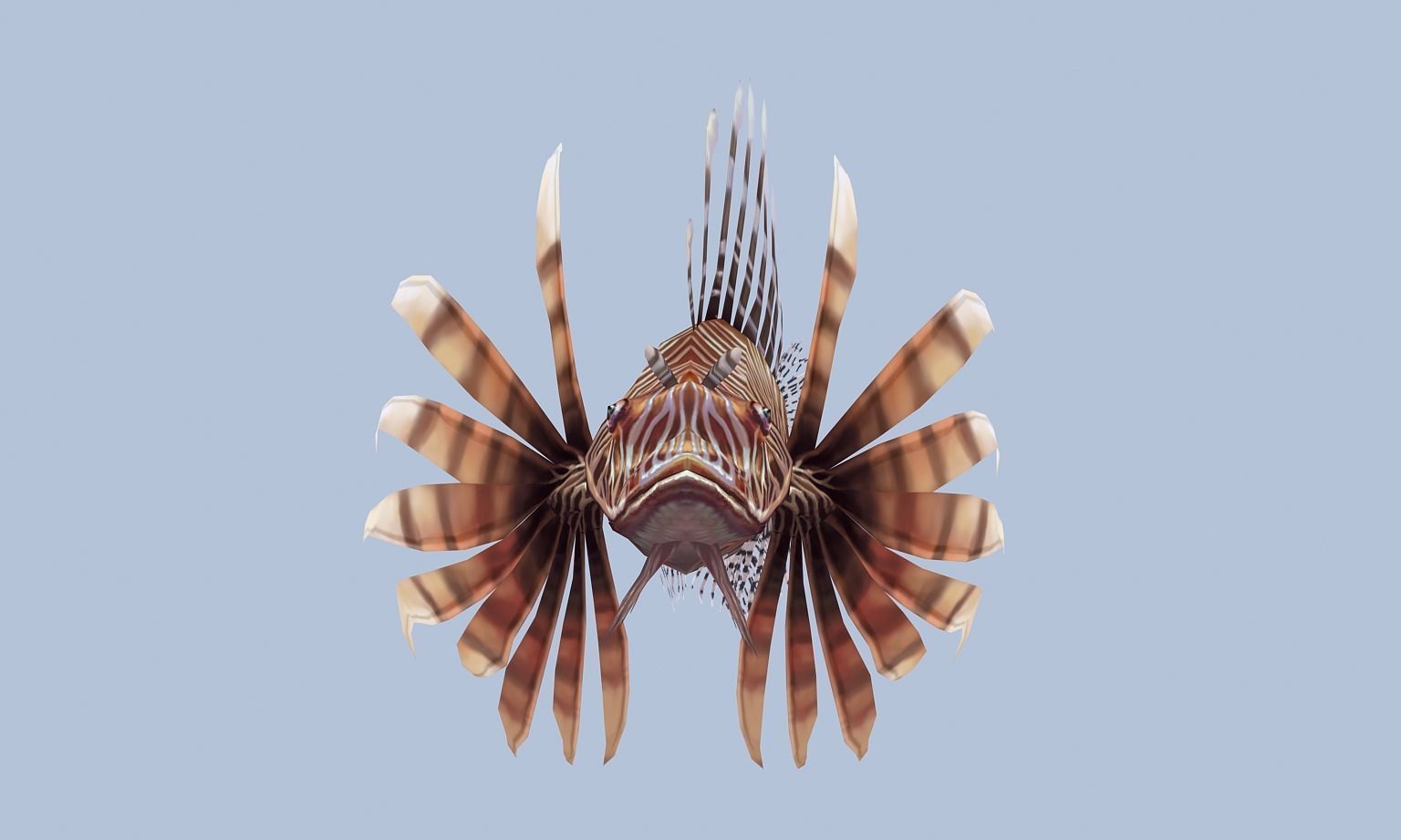 animated lionfish Low-poly 3D model_4