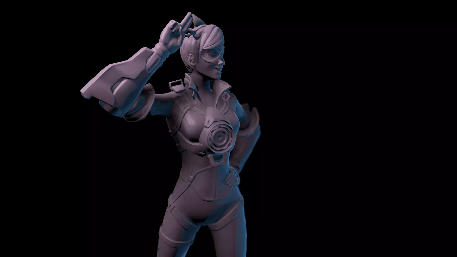 Tracer fan art 3D print model_0