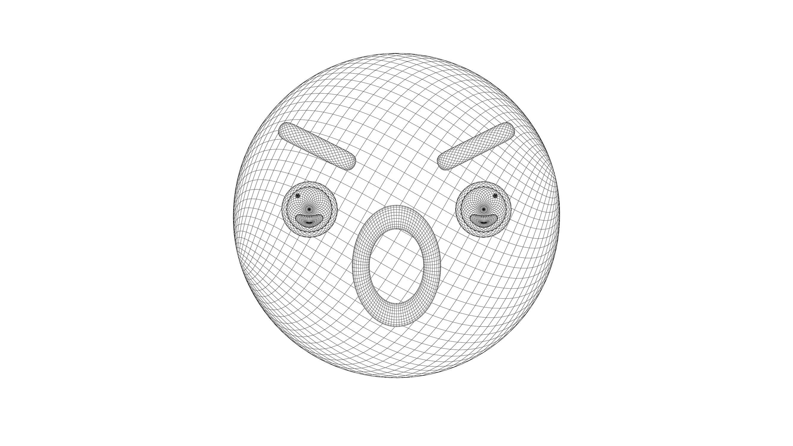 angry emoji 3D model_2