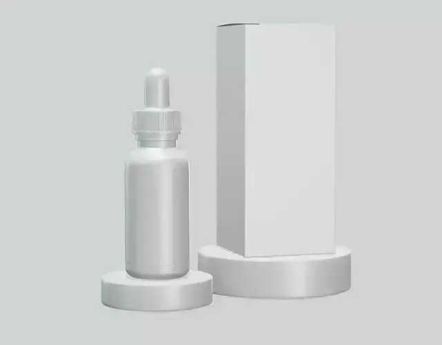 Dropper Bottle Package Mock Up