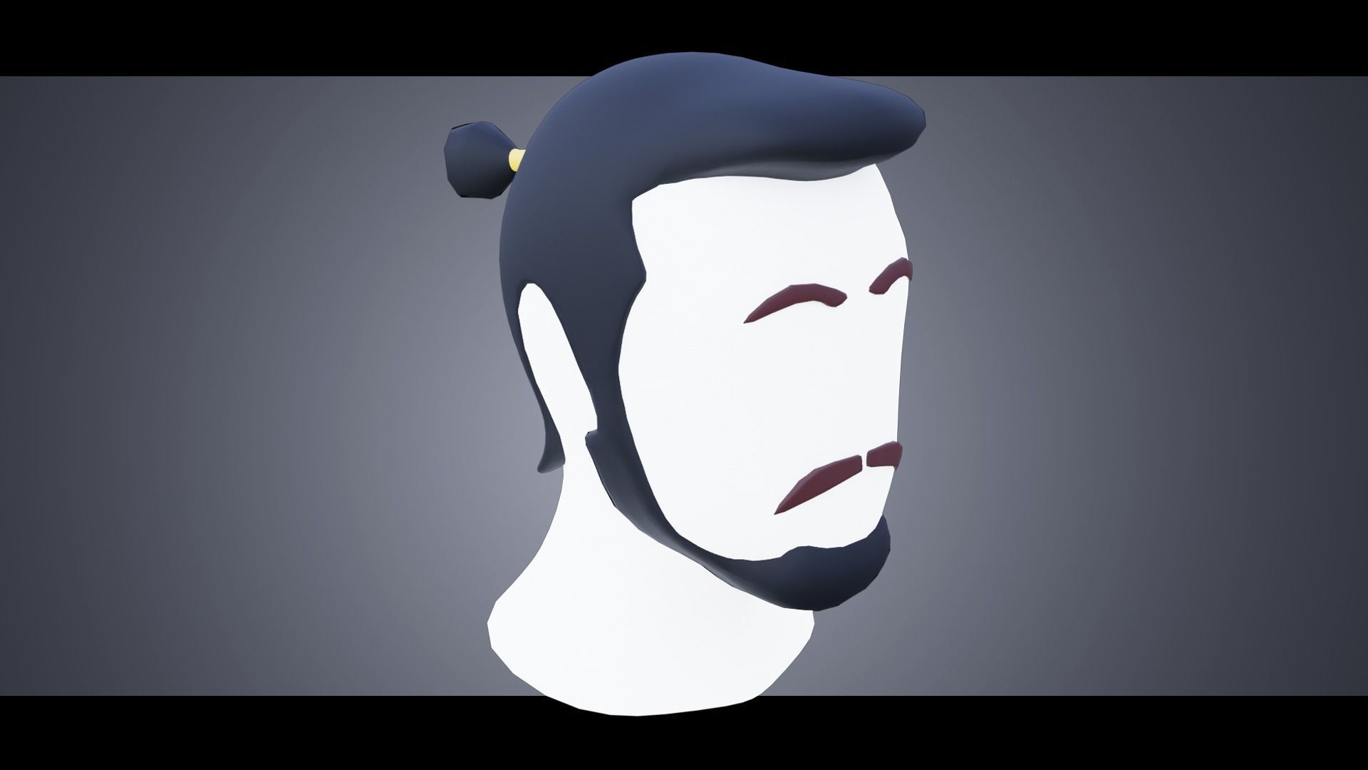 Base Stylized Haircuts 76-80 Low-poly 3D model_8