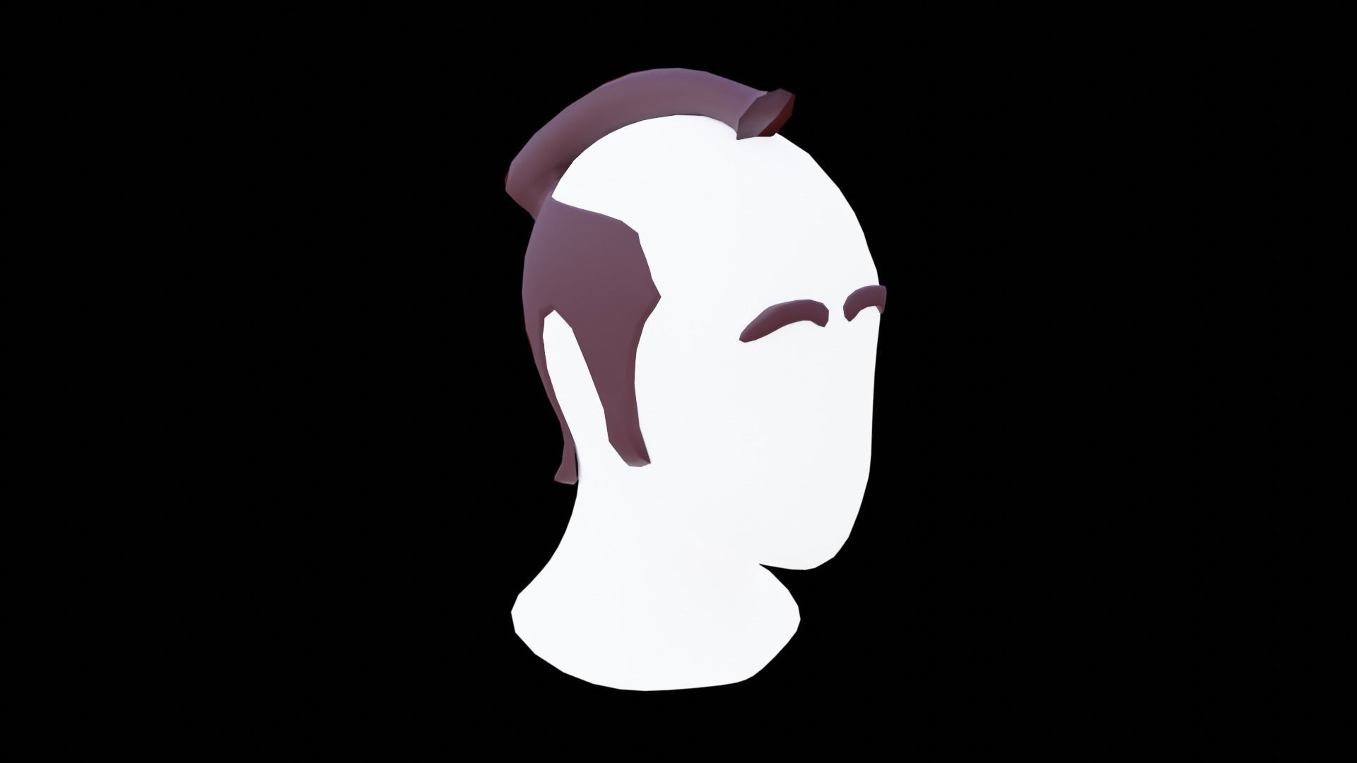 Base Stylized Haircuts 76-80 Low-poly 3D model_32