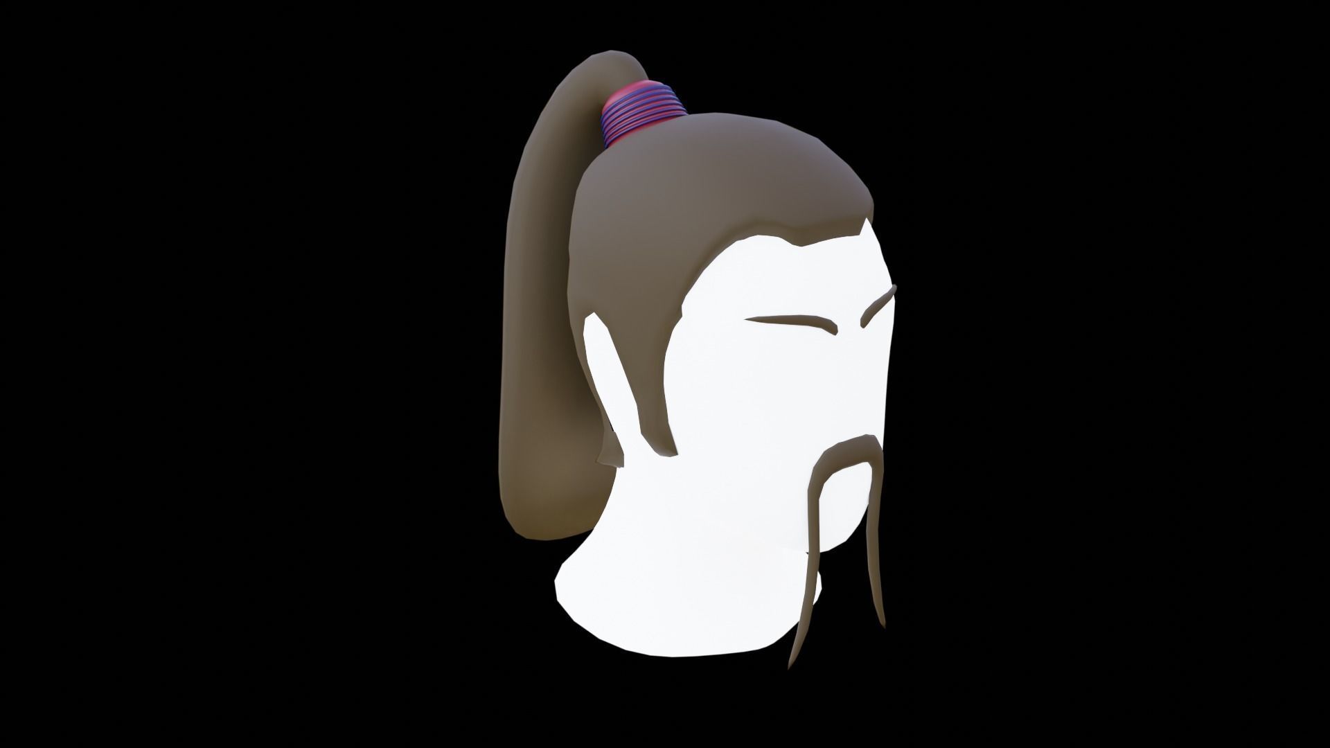 Base Stylized Haircuts 76-80 Low-poly 3D model_34