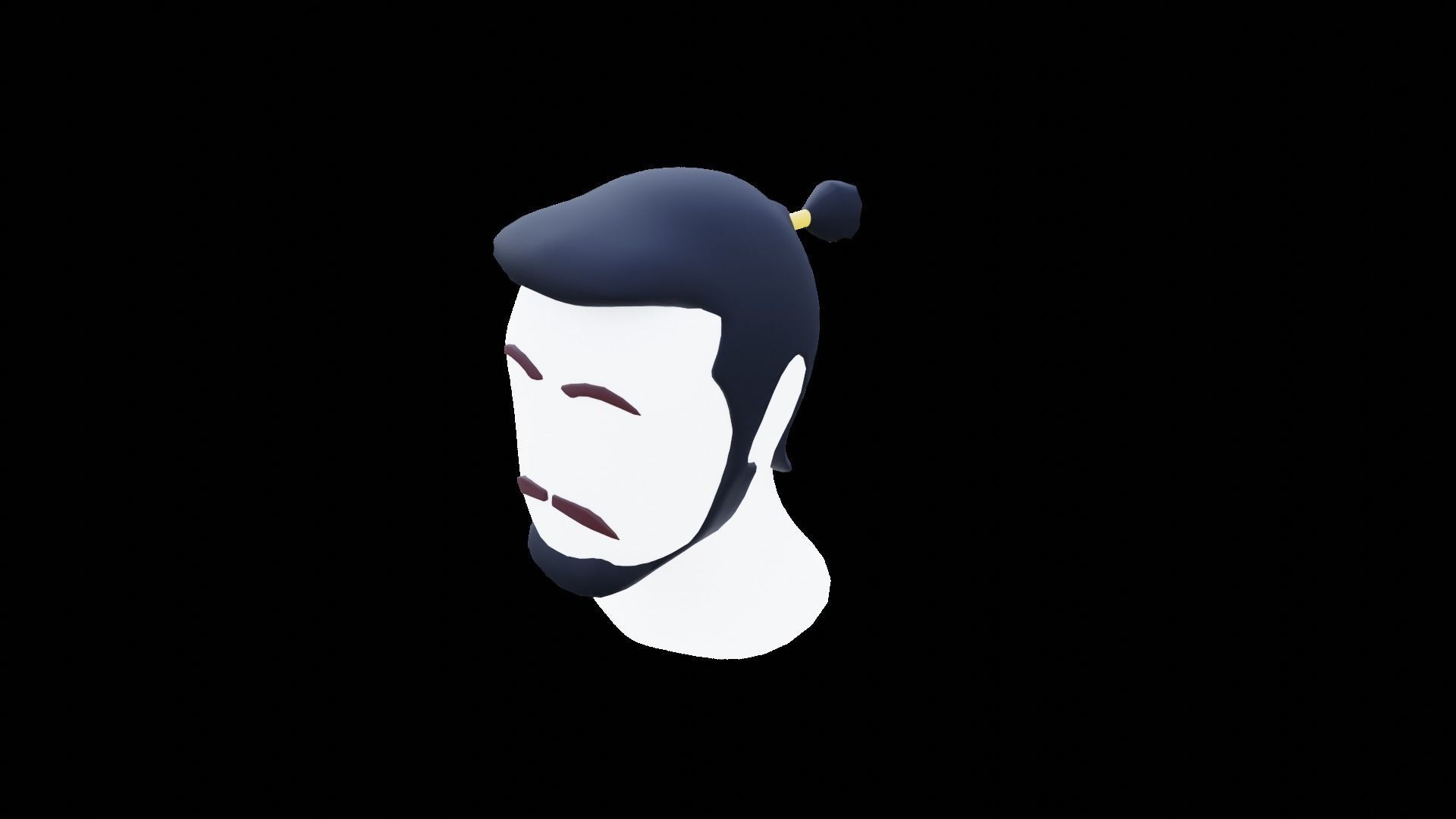 Base Stylized Haircuts 76-80 Low-poly 3D model_43