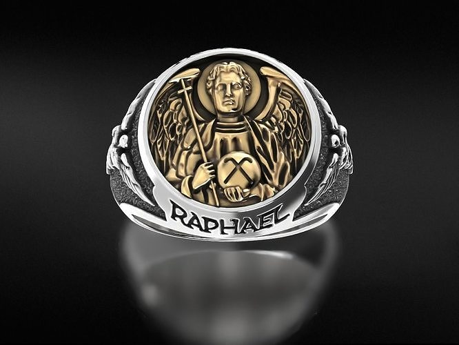 Ring of the holy Archangel Raphael 656 3D print model