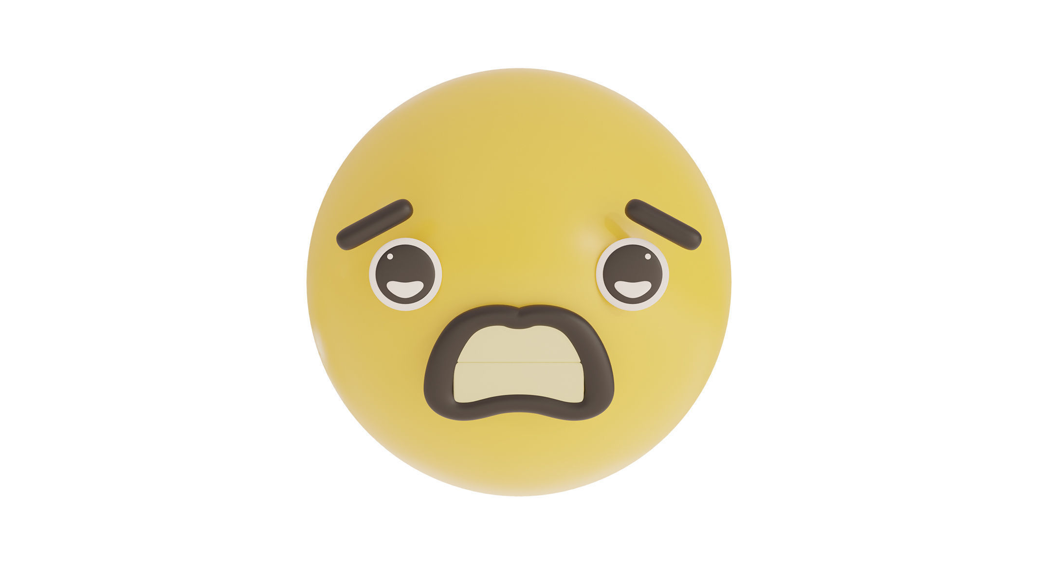 confused emoji 3D model_1
