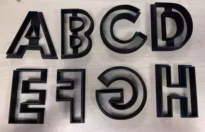 Alphabet cookie cutter set of 26 capital characters 