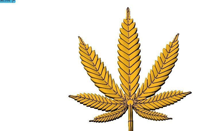 Cannabis leaf marijuana  hemp ganja  3D print model_25