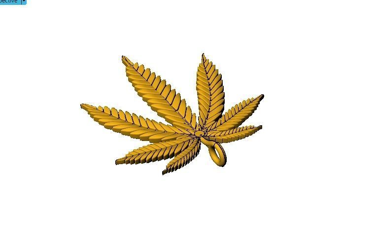 Cannabis leaf marijuana  hemp ganja  3D print model_27