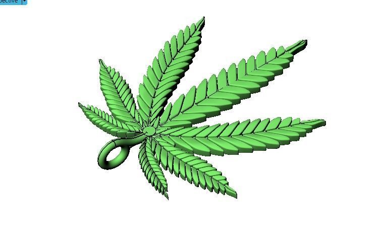 Cannabis leaf marijuana  hemp ganja  3D print model_17
